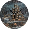 thumbnail image 1 of Coolnut Wall Clock Winter Landscape 10 Inch Silent Non Ticking Quality Quartz Battery Operated Digital Round Easy to Read for Home Office Kitchen Home Decor, 1 of 7