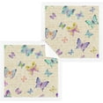 thumbnail image 1 of Coolnut Watercolor Butterflies Wash Cloths 2 Pack - 12 x 12 Inch Super Soft Washcloths for Your Face and Body - 100% Cotton Highly Absorbent Baby Face Towel Washcloth Gift, 1 of 7