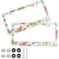 thumbnail image 1 of Coolnut Watercolor Cactus License Plate Frame 2 Pack 2 Holes Car Aluminum License Plate Holder Automotive Parts Decoration Universal with Screw Caps Cover, 1 of 7