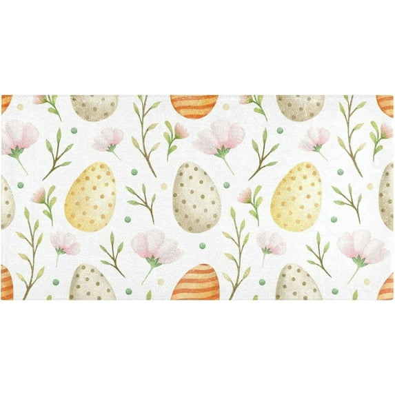 Coolnut Watercolor Easter Pattern Bathroom Rugs Bath Mat 39 x 20 Inch Non-Slip Extra Soft and Absorbent Shaggy Bath Carpet for Tub, Shower, Bathroom Home Decor Gifts