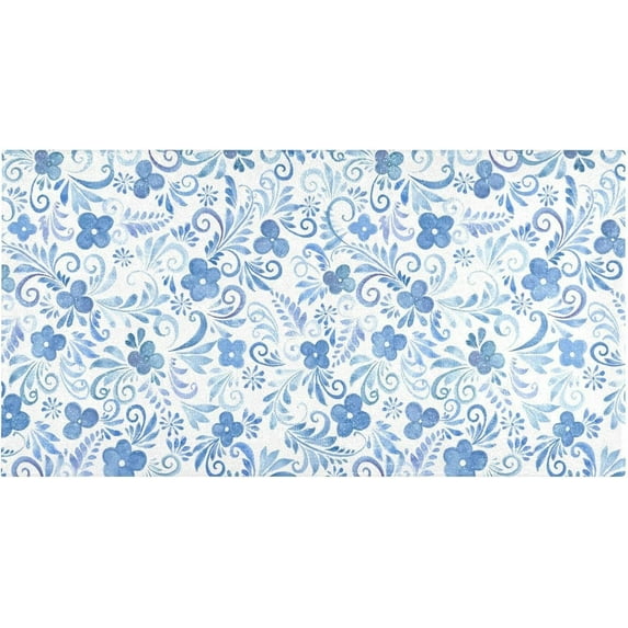 Coolnut Watercolor Flower 39" x20" Soft and Absorbent Bathroom Rugs,Quick Dry Machine Washable Bath Mat for Bathroom Kitchen Bathtub Home Decor