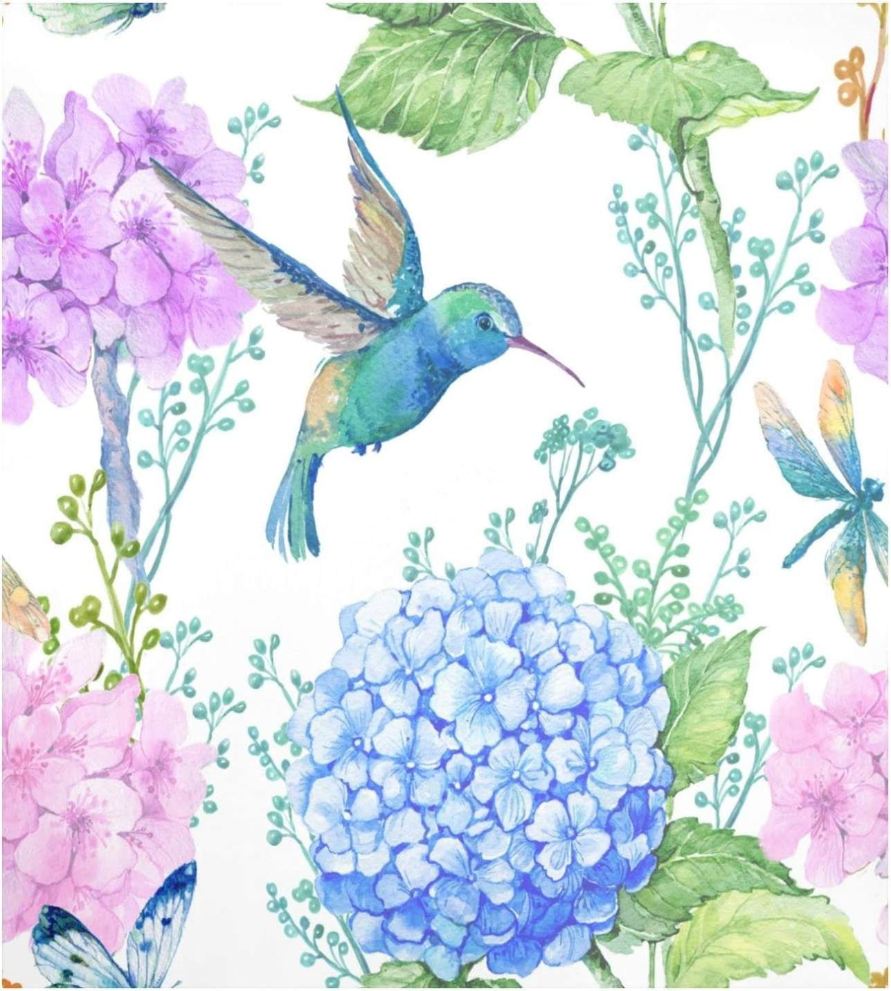 Coolnut Watercolor Flower Hummingbird Dishwasher Sticker