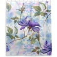 thumbnail image 1 of Coolnut Watercolor Flower Purple Shower Curtain Bathroom Decor Watercolor Shower Curtain Sets Fabric Cloth Bathroom Curtains with Hooks 60x72 Inch, 1 of 6