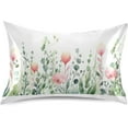 thumbnail image 1 of Coolnut Watercolor Flowers Butterflies Satin Pillowcase for Hair and Skin Silk Pillowcase Soft Pillow Covers Smooth Cooling Pillowcase with Envelope Closure Size 20x26 In Home Decor Gifts, 1 of 7