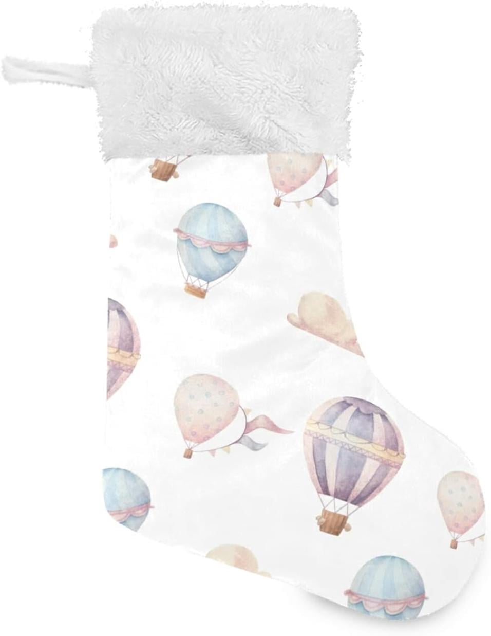 Coolnut Watercolor Hot Air Balloon Christmas Stockings, Personalized ...