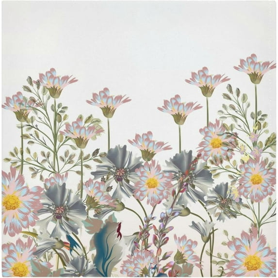 Coolnut Watercolor Sunflower Napkins Reusable Washable Cloth Napkins Set of 4, Soft Comfortable Dinner Napkins for Family Weddings Holiday Party 20 X 20 Inch Washcloth Gift