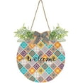 thumbnail image 1 of Coolnut Welcome Sign Hanging Plaque Sign Mandala Pattern Porch Wall Front Door Garden Home Welcome Hanging Sign, 12x12 in Home Decor, 1 of 7