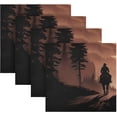 thumbnail image 1 of Coolnut Western Cowboy Cloth Napkins Set of 4, Reusable Washable Polyester Dinner Table Napkins for Family, Weddings, Parties, Home Decor, 20 x 20 Inch Washcloth Gift, 1 of 7