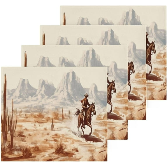 Coolnut Western Cowboy Washcloths Towels, Highly Absorbent and Soft Cotton Face Cloths, 6 Pack Quick Dry Wash Cloths - 12 X 12 Inches Washcloth Gift