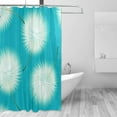 thumbnail image 1 of Coolnut White Dandelions Bath Shower Curtain Liners 72"x72", 100% Polyester Waterproof with C-Shaped Curtain Hook Modern Bathroom Decoration 1 Panel, 1 of 5