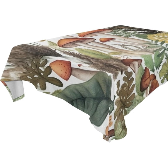 Coolnut Wild Mushroom Rectangle Tablecloth Waterproof Polyester Table Clothative Stain Resistant & Wrinkle Resistant Washable Table Cover for Dining Table/Party/Camping 60x90 Inch Decor Gift