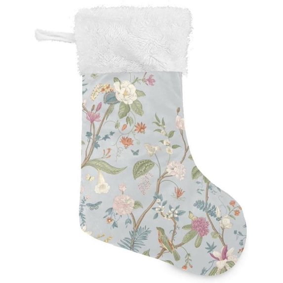 Coolnut Wildflower Christmas Stocking, Personalized Large Candy Stocking, Xmas Stockings Decoration Hanging Gift for Family Holiday Party Ornaments Decor Fireplace