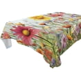 thumbnail image 1 of Coolnut Wildflowers Rectangle Tablecloth Waterproof Polyester Table Clothative Stain Resistant & Wrinkle Resistant Washable Table Cover for Dining Table/Party/Camping 54x54 Inch Decor Gift, 1 of 7