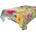 thumbnail image 1 of Coolnut Wildflowers Rectangle Tablecloth Waterproof Polyester Table Clothative Stain Resistant & Wrinkle Resistant Washable Table Cover for Dining Table/Party/Camping 60x60 Inch Decor Gift, 1 of 7