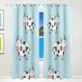 thumbnail image 1 of Coolnut Window Curtain Panels Cows White Dot On Blue Grommet Top Room Darkening Thermal Insulated Blackout Window Treatment Drapes 2 Panels W55 x L84 In, 1 of 6