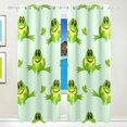 thumbnail image 1 of Coolnut Window Curtain Panels Cute Cool Wild Frog Grommet Top Room Darkening Thermal Insulated Blackout Window Treatment Drapes 2 Panels W55 x L84 In, 1 of 6