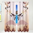 thumbnail image 1 of Coolnut Window Curtain Panels Japanese Symbols Grommet Top Room Darkening Thermal Insulated Blackout Window Treatment Drapes 2 Panels W55 x L84 In, 1 of 6