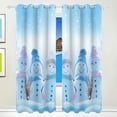thumbnail image 1 of Coolnut Window Curtain Panels Snowmen Standing Snowy Landscape Grommet Top Room Darkening Thermal Insulated Blackout Window Treatment Drapes 2 Panels W55 x L84 In, 1 of 6