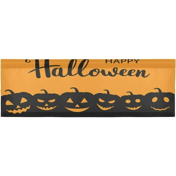 Coolnut Window Valance -Happy Halloween Kitchen Curtain - Curtains Rod Pocket Blackout Valance Topper Curtains for Kitchen Bathroom, 1 Panel, 54x18in Home Decor