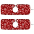 thumbnail image 1 of Coolnut Winter Snowflakes Sink Splash Guard for Faucet 2 Packs Faucet Absorbent Mats, Christmas Red Faucet Handle Drip Catcher Quickly Drying Mat for Kitchen Counter Bathroom, 23.6"x5.5", 1 of 7
