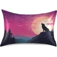 thumbnail image 1 of Coolnut Wolf Satin Pillowcase for Hair and Skin Silk Pillowcase Soft Breathable Sleeping Pillow Covers Smooth Cooling Pillowcase with Envelope Closure Size Standard 20x30 in Home Decor Gifts, 1 of 7
