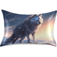 thumbnail image 1 of Coolnut Wolf Satin Pillowcase for Hair and Skin Silk Pillowcase Soft Breathable Sleeping Pillow Covers Smooth Cooling Pillowcase with Envelope Closure Size Standard 20x40 in Home Decor Gifts, 1 of 7
