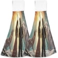 thumbnail image 1 of Coolnut Wolves in Winter Snow Hand Towels Set of 2 Soft Absorbent Kitchen Hanging Towels Dish Cloths Bathroom Hand Towels with Loop & Hook for Kitchen Bathroom Wash cloth, 1 of 7