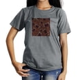 thumbnail image 1 of Coolnut Womens T Shirts Fashion Tops, American Football Wallpaper Women's Basic Short Sleeve Tees, Grey Lightweight Casual Summer Clothes, M, 1 of 6