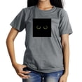 thumbnail image 1 of Coolnut Womens T Shirts Fashion Tops, Cute Yellow Eye Women's Basic Short Sleeve Tees, Grey Lightweight Casual Summer Clothes, S, 1 of 6