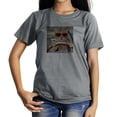thumbnail image 1 of Coolnut Womens T Shirts Fashion Tops, Driving Cat Funny Women's Basic Short Sleeve Tees, Grey Lightweight Casual Summer Clothes, S, 1 of 6