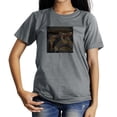 thumbnail image 1 of Coolnut Womens T Shirts Fashion Tops, The Beige Dog In Glasses Is Driving A Red Car Women's Basic Short Sleeve Tees, Grey Lightweight Casual Summer Clothes, XL, 1 of 6