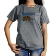 thumbnail image 1 of Coolnut Womens T Shirts Fashion Tops, Wild Siberian Tiger On Snow On Mountain Women's Basic Short Sleeve Tees, Grey Lightweight Casual Summer Clothes, L, 1 of 6