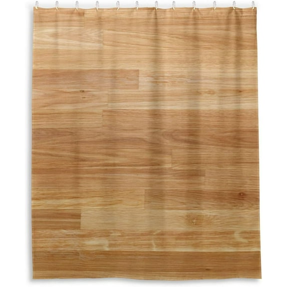 Coolnut Wood Plank Design Shower Curtain Bathroom Decor Watercolor Shower Curtain Sets Fabric Cloth Bathroom Curtains with Hooks 60x72 Inch