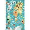 thumbnail image 1 of Coolnut World Map Animals Kitchen Towels Set of 4, Ultra Soft Absorbent Dish Towels Bathroom Hand Towels Reusable Cleaning Cloths Tea Towels 28 x 18 Inch Washcloth Gift, 1 of 7