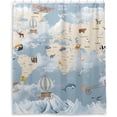 thumbnail image 1 of Coolnut World Map Shower Curtain Bathroom Decor Watercolor Shower Curtain Sets Fabric Cloth Bathroom Curtains with Hooks 60x72 Inch, 1 of 6