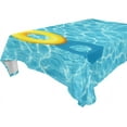 thumbnail image 1 of Coolnut Yellow Swim Ring Floating Swimming Pool Tablecloth Modern Table Cover for Home Decoration, Spill Proof Cloth Washable for Dinner Picnic, 60"x120", 1 of 6