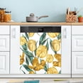 thumbnail image 1 of Coolnut Yellow Tulip Dishwasher Magnet Cover for The Front Door,Reusable Refrigerator Door Decor Magnet Sticker for Kitchen Home Decor 23" x 26", 1 of 6