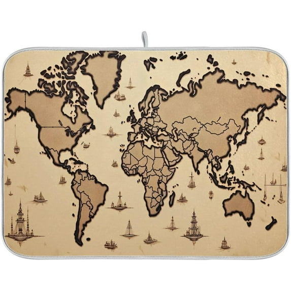 Coolnut {name } Absorbent Dish Drain Mat,18"x24" Dish Drying Mats for Kitchen Counter,Dish Drying Pads for Sinks,Draining Racks Home Decor