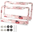 thumbnail image 2 of Cute Ladybug License Plate Frame – Metal, Fits Standard USA & Canada Plates, Front Or Rear 2 of 6