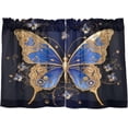 thumbnail image 1 of Coolnuti Elegant Butterfly Valances for Windows 24 Inch Small Window Blackout Valance Curtains Rod Pocket Window Curtains Treatment for Kitchen Bathroom Cafe, 1 Panel Home Decor, 1 of 7
