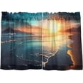 thumbnail image 1 of Coolnuti Sunset Beach Valances for Windows 24 Inch Small Window Blackout Valance Curtains Rod Pocket Window Curtains Treatment for Kitchen Bathroom Cafe, 1 Panel Home Decor, 1 of 7