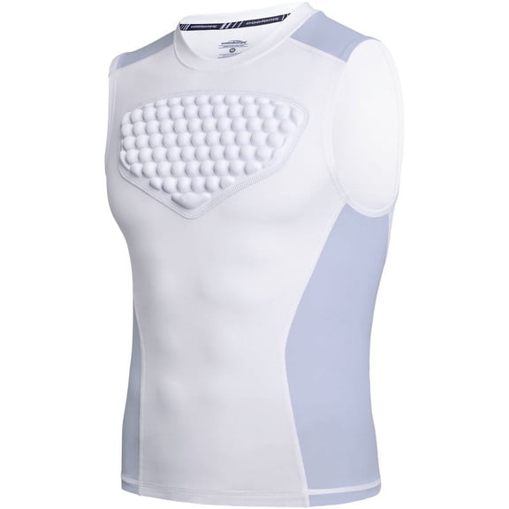 Coolomg Adult Baseball Chest Protector Mens Padded Shirt Heart Guard Sternum Protection for Football Lacrosse Softball
