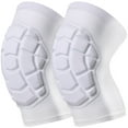 thumbnail image 1 of Coolomg Knee Pads Short Wrestling Basketball Football Volleyball Youth Kids Adult Protective Knee Compression Sleeves White M, 1 of 5