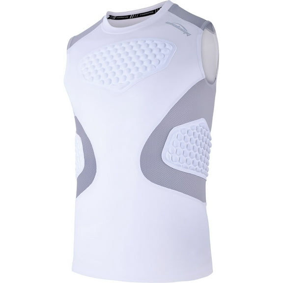 Coolomg Mens Baseball Chest Rib Protector Adult Football Padded Compression Shirt Heart Sternum Guard for Rugby Lacrosse