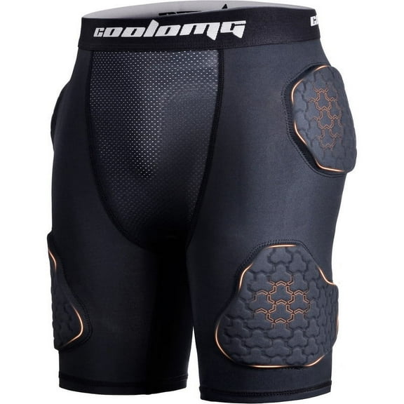 Coolomg Youth Boys Football Girdle Padded Shorts/Leggings with Crotch Pocket,Integrated Hip,Tailbone,Thigh Pads Girdles
