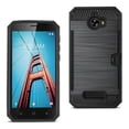 thumbnail image 1 of Coolpad Defiant Slim Armor Hybrid Case With Card Holder In Black, 1 of 4