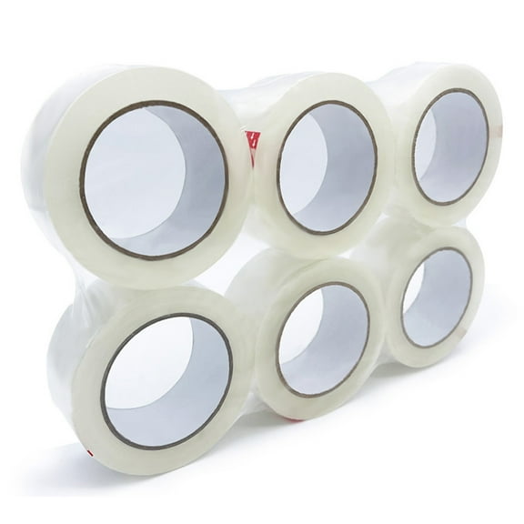 Coolpkg 6 Rolls 3 Inch x 110 Yards, 330ft, Clear Carton Tape, Sealing Packing Tape for Shipping, Moving, Storage