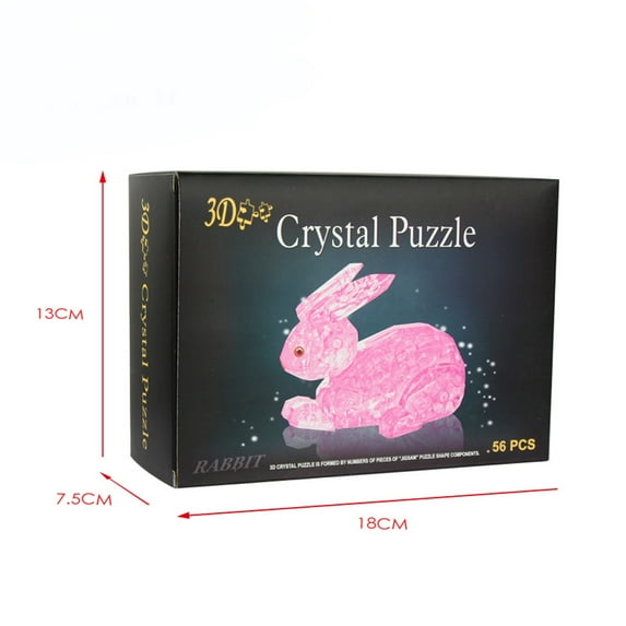 Coolplay 56pc Crystal Model Building Kit - Challenging 3D Puzzle for Teens & Adults | DIY Display Decor Hot Pink