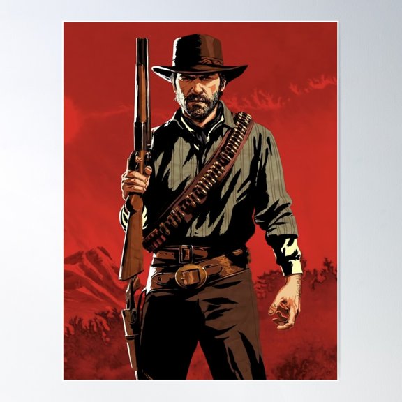 Cools Art Works Of Rdr 1 And 2 Online Game Poster Wall Art, Modern Wall Decor For Living Room Bedroom, 8x12 UNFRAMED