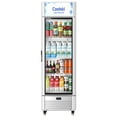 thumbnail image 1 of Coolski 21 inch 6.5 cu. ft. Single Tempered Glass Door Beverage Refrigerator in Sliver, LED Light, Adjustable Shelves, ETL Listed, 1 of 9